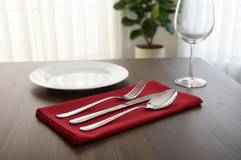 ITOS365 100% Cotton Dinner Napkins Red Cloth Napkin - 6 Pack (18 inches x 18 inches) Soft and Comfortable - Durable Hotel Quality - Ideal for Events and Regular Home Use - Image 5